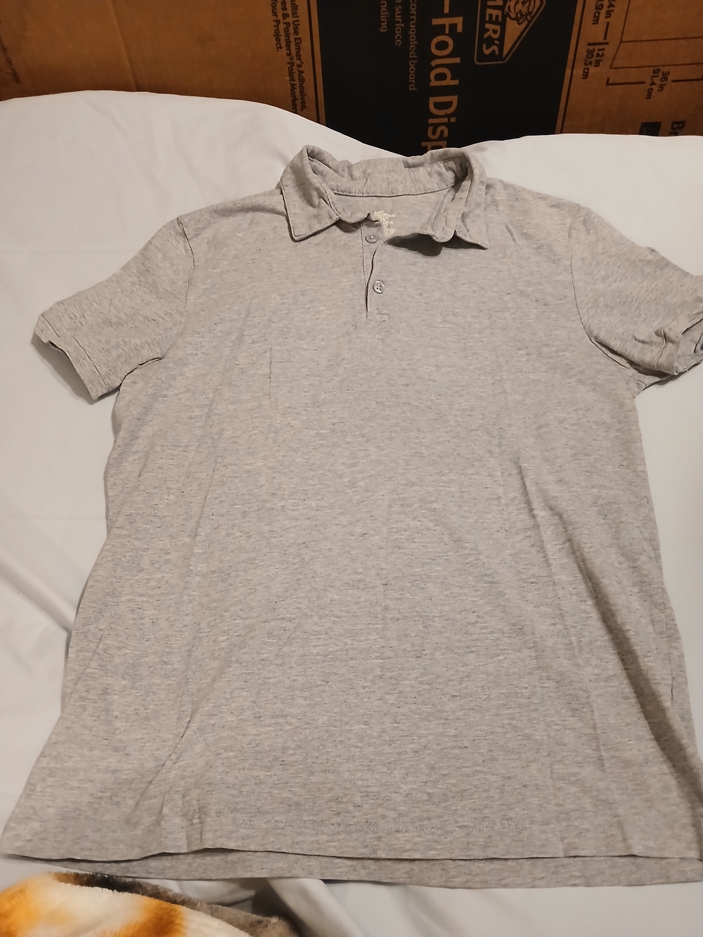H&M Light Heather Gray Polo Shirt